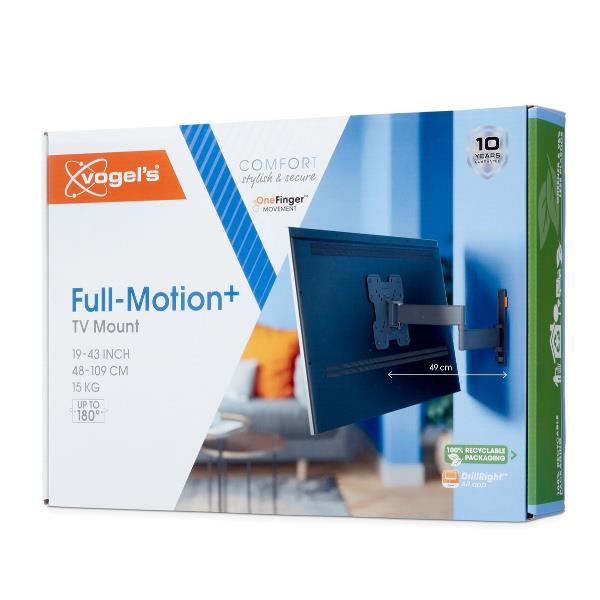 Staffa TV Vogels COMFORT TVM 3243 Girevole Full-motion per TV fino a 43" - immagine 7