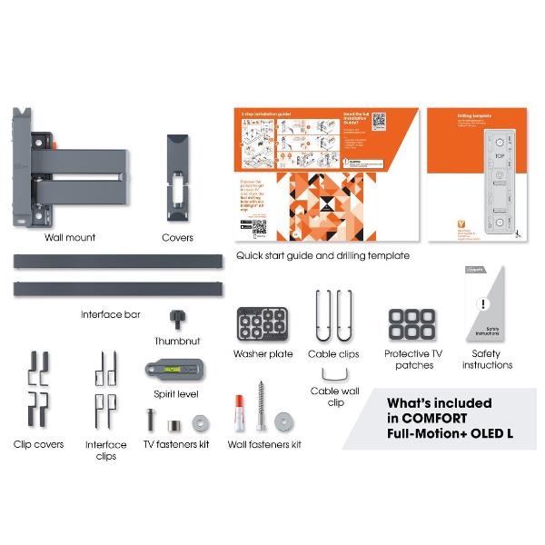 Staffa TV Vogels TVM 3663 Girevole Full-Motion per TV 40-77" OLED fino a 35kg - immagine 10