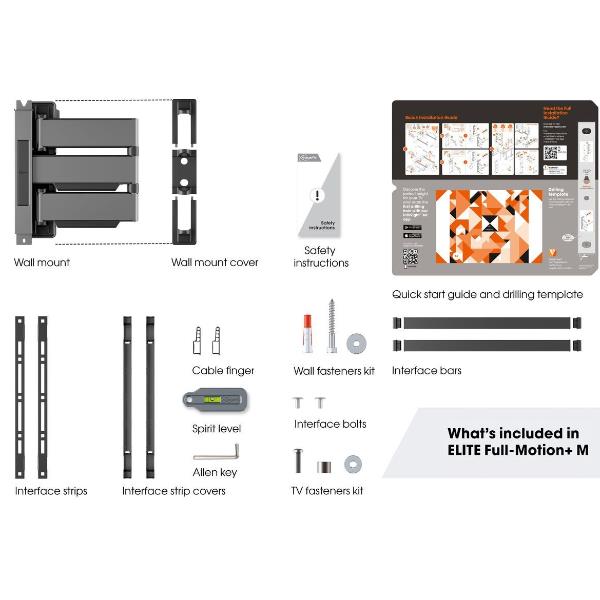 Staffa TV Vogels ELITE TVM 5445 3 Snodi per Schermi 32-65" fino a 35kg - immagine 5