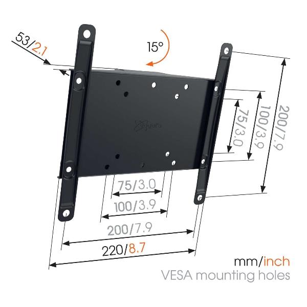 Staffa TV Vogels MA2010 a Parete Inclinabile fino a 43" 30kg - immagine 5