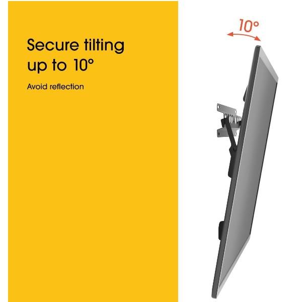 Staffa TV Vogels MA4010-B1 Inclinabile VESA 600x400 per Schermi 40-65" - immagine 2