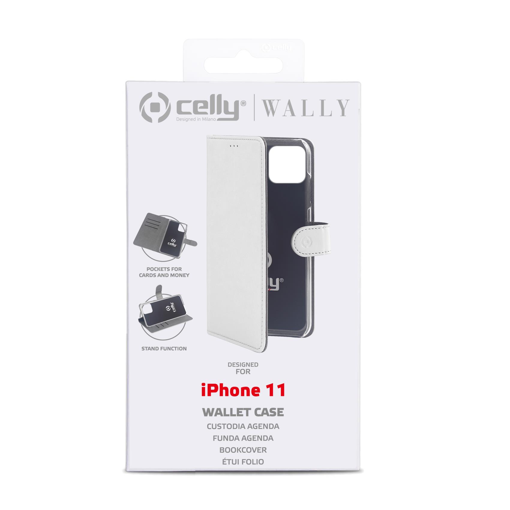 Custodia Celly Wally per iPhone 11 in Similpelle Bianca - immagine 4
