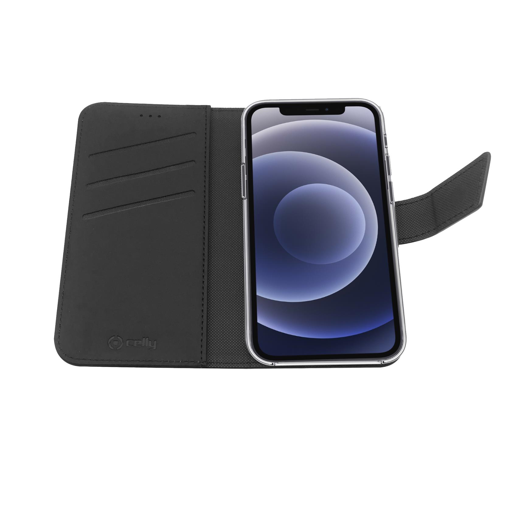 Custodia Smartphone Celly Wally per iPhone 13 Pro Max in Similpelle Nero - immagine 7