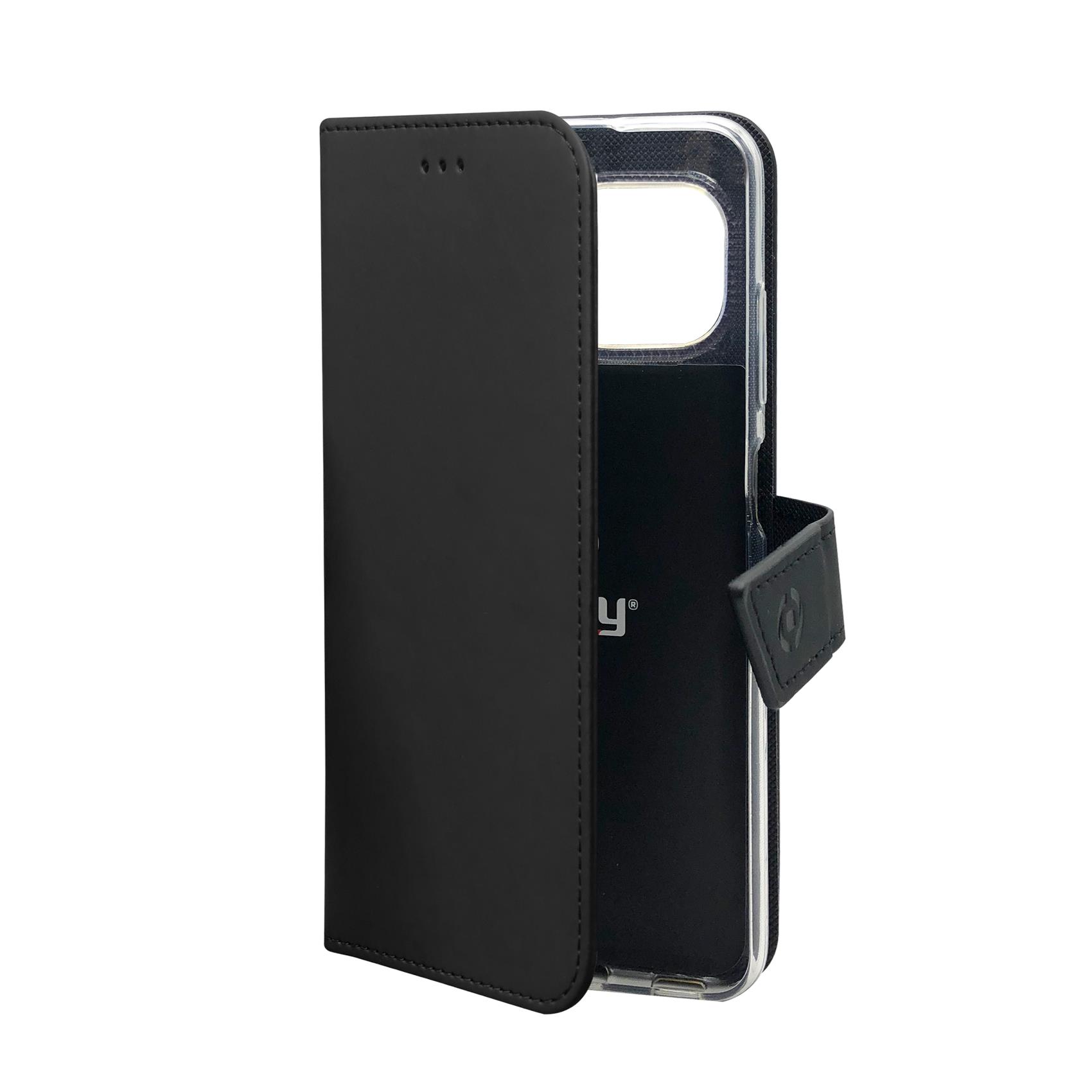 Custodia Celly Wally per Samsung Galaxy A03 in Similpelle Nero - immagine 4