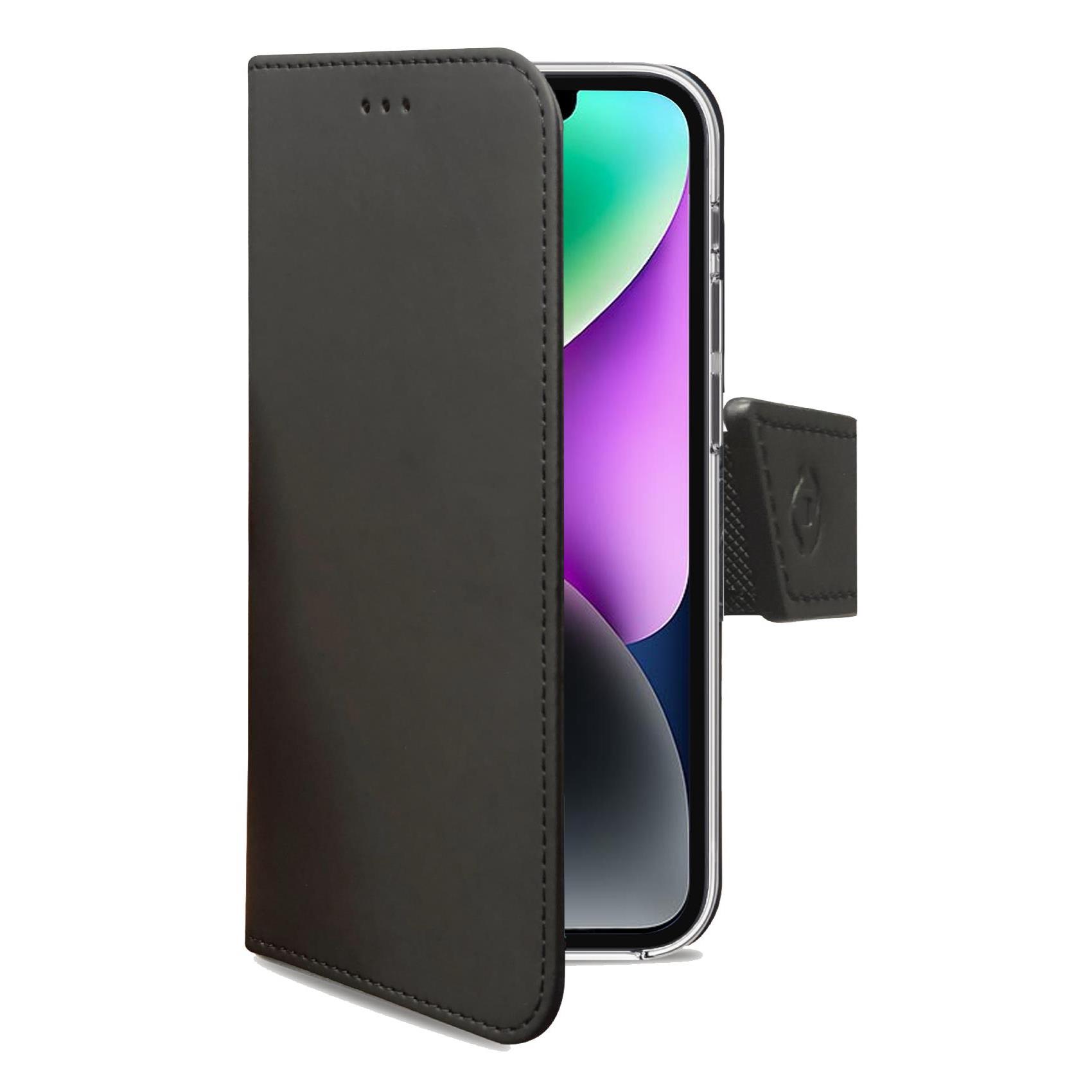 Custodia Celly Wally per iPhone 14 in Similpelle Nero - immagine 4