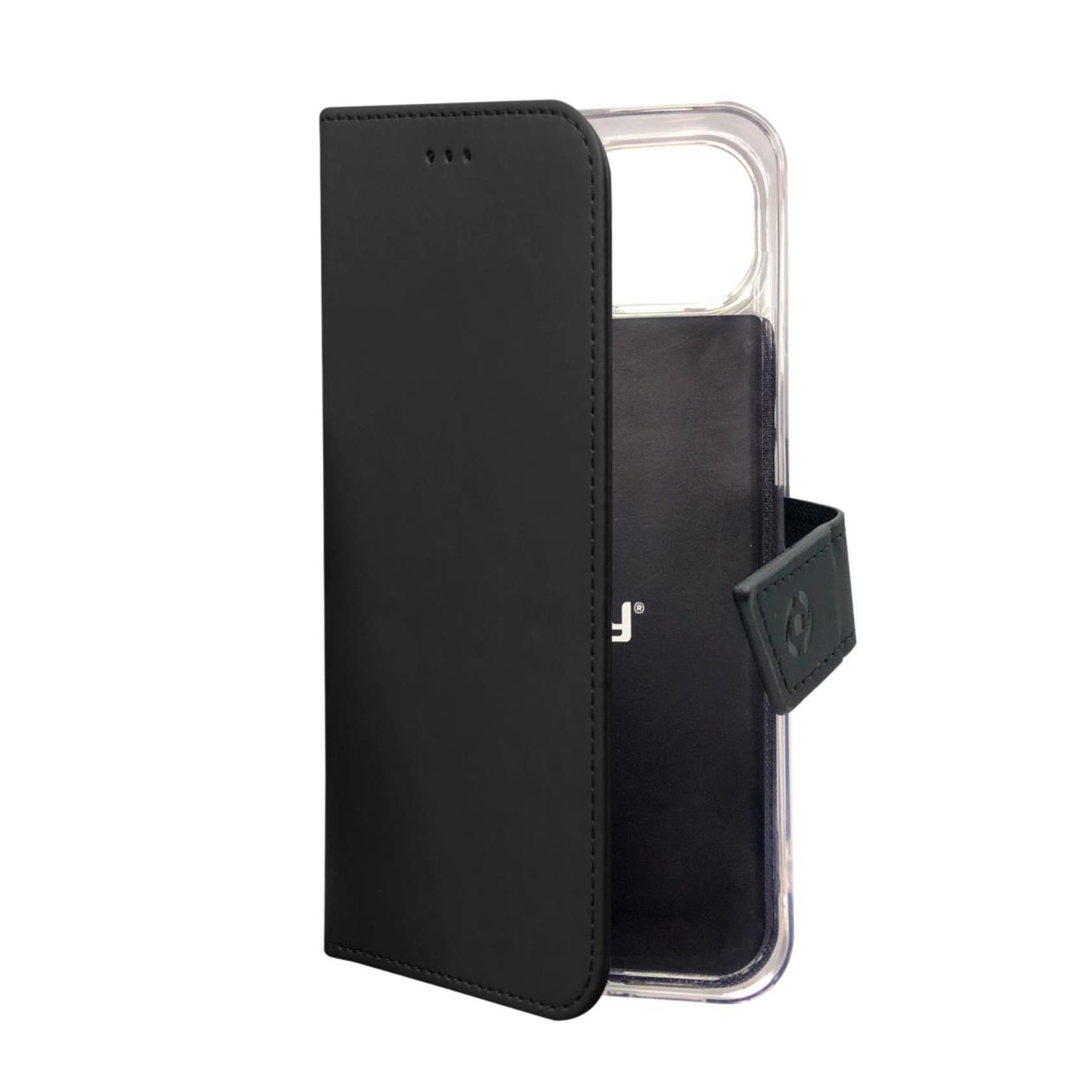 Custodia Celly Wally per iPhone 14 in Similpelle Nero - immagine 6