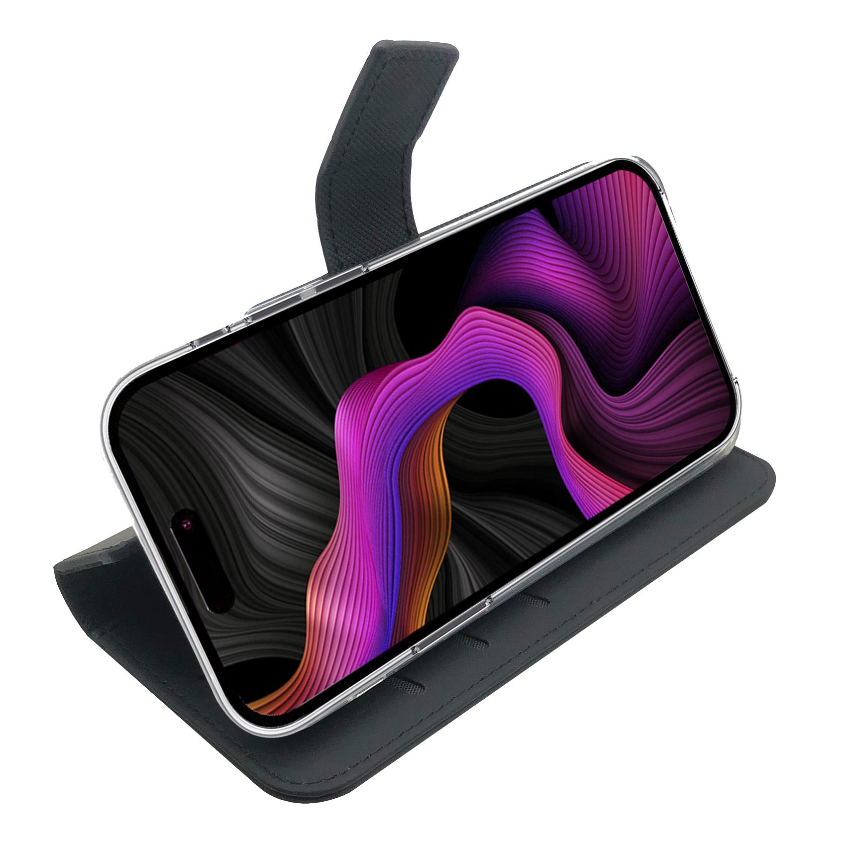 Custodia Smartphone Celly Wally per iPhone 15 Plus in Similpelle Nero - immagine 2