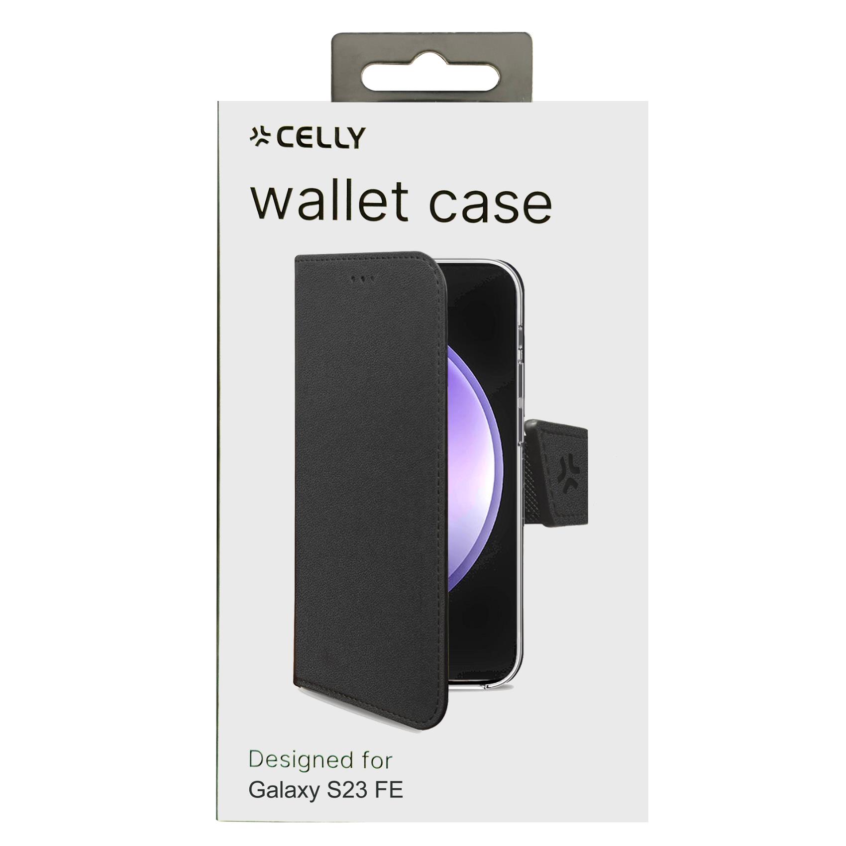 Custodia Smartphone Samsung Galaxy S23 FE Celly Wally Similpelle Nero - immagine 6