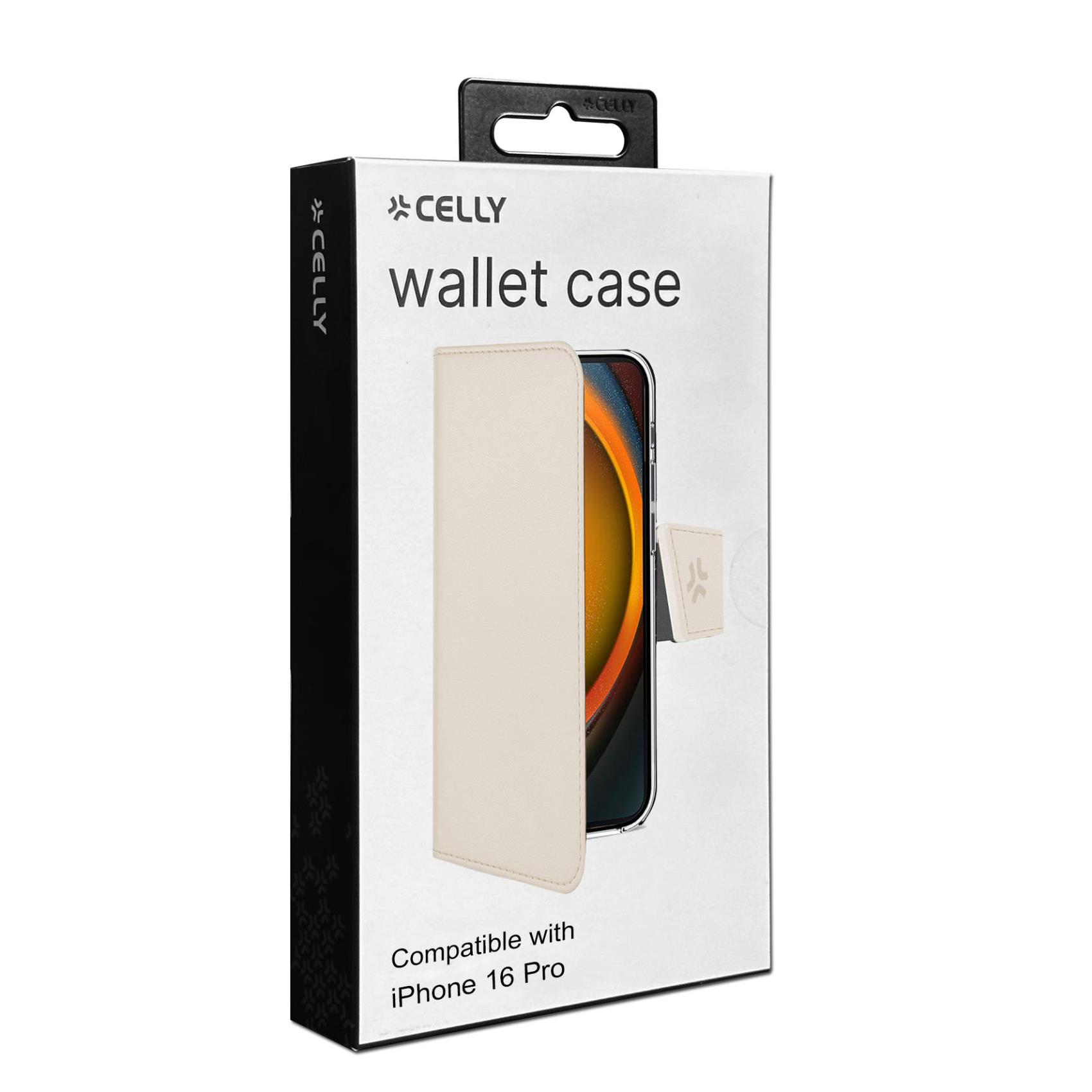 Custodia Smartphone Celly Wally per iPhone 16 Pro in Similpelle Sabbia - immagine 4