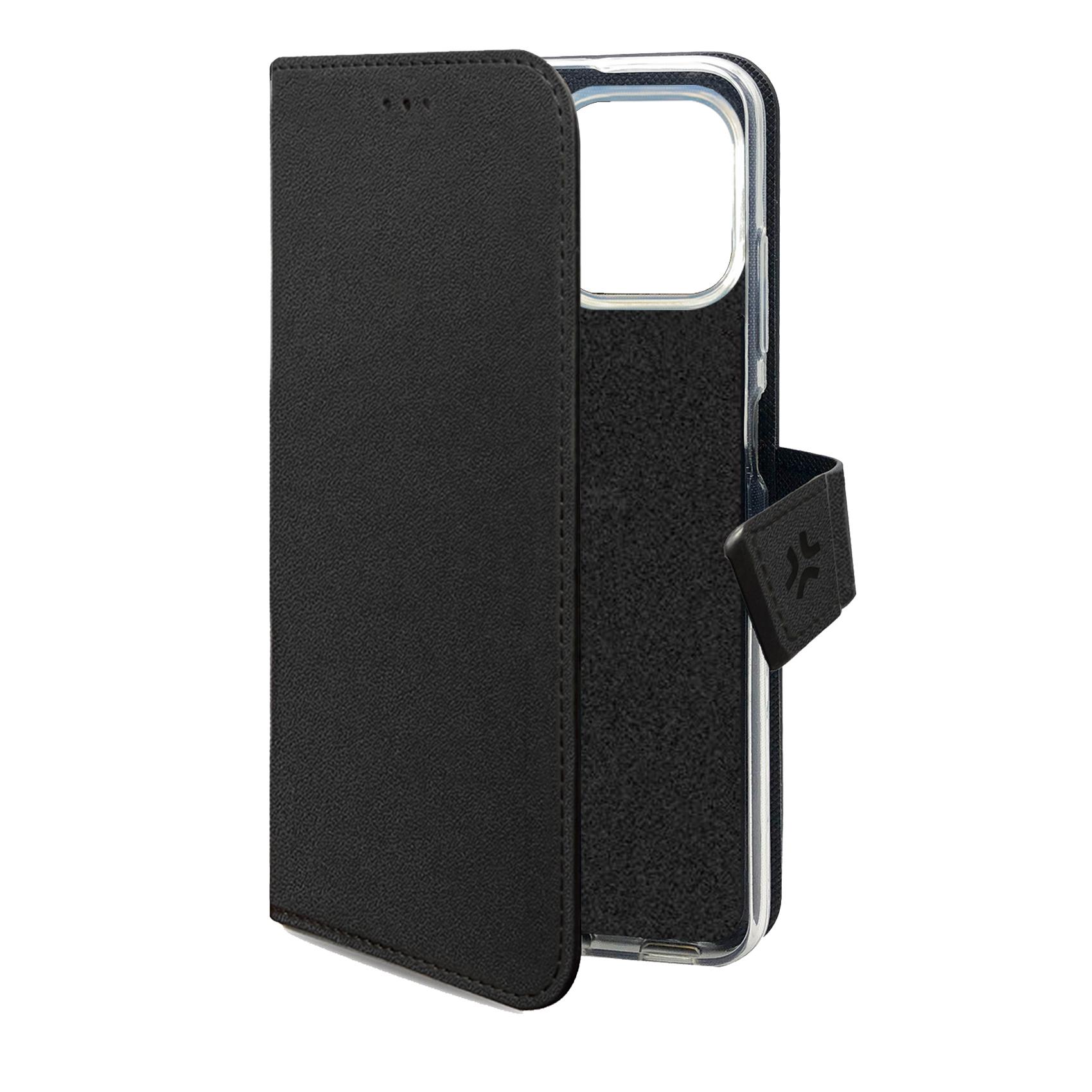 Custodia Smartphone Celly Wally per Honor 400 Lite in Similpelle Nera - immagine 3