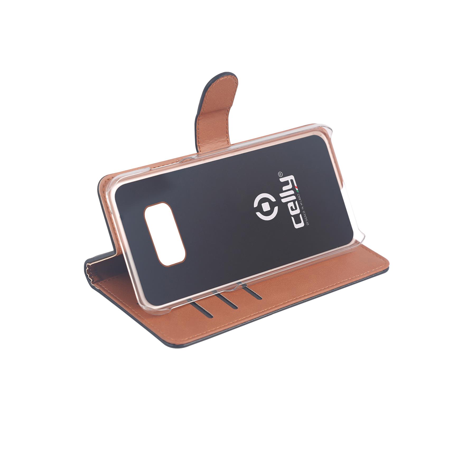 Custodia Smartphone Celly Wally per Samsung Galaxy J5 2016 Similpelle Nero - immagine 3