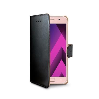 Custodia Celly Wally per Samsung Galaxy A3 2017 in Similpelle Nero - immagine 4