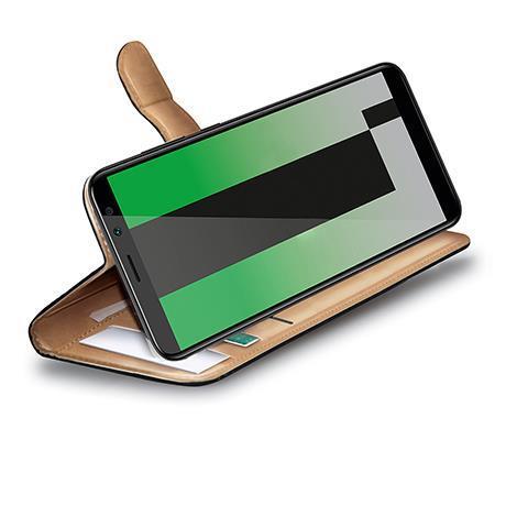 Custodia Smartphone Celly Wally per Huawei Mate 10 Lite in Similpelle Nera - immagine 3
