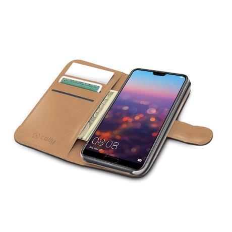 Custodia Smartphone Celly Wally per Huawei P20 in Similpelle Nero - immagine 6