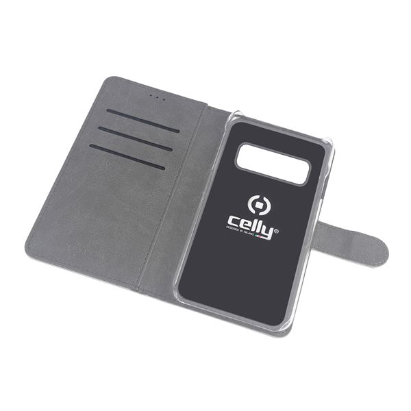Custodia Celly Wally per Samsung Galaxy S10+ in Similpelle Bianca - immagine 2