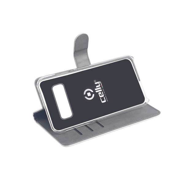 Custodia Celly Wally per Samsung Galaxy S10+ in Similpelle Bianca - immagine 5