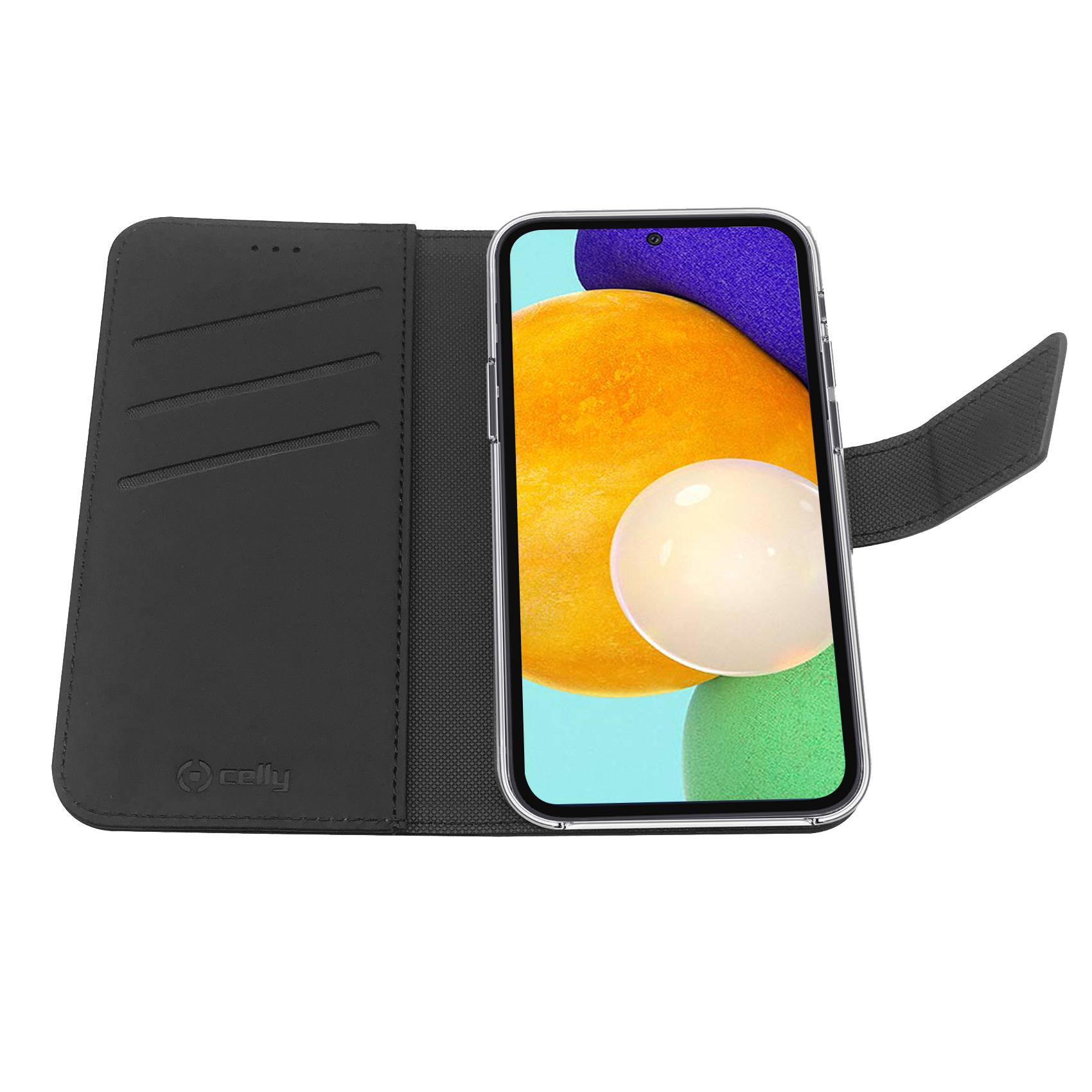 Custodia Smartphone Celly WALLY per Samsung Galaxy A03s in Similpelle Nero - immagine 4