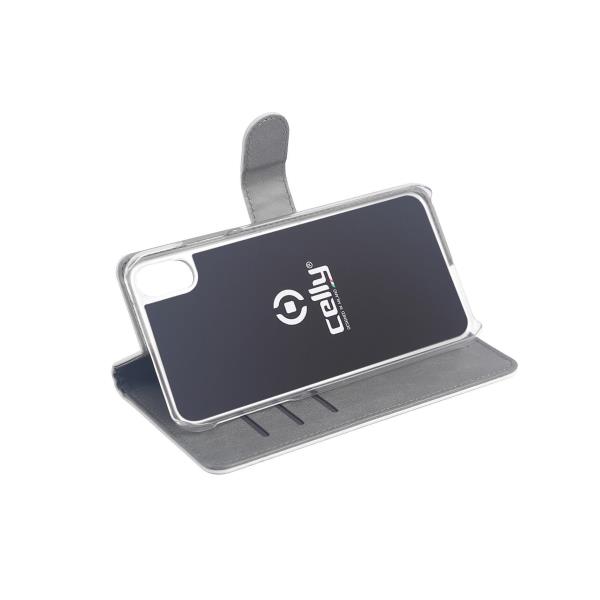 Custodia Smartphone Celly Wally per iPhone XR in Similpelle Bianca - immagine 4