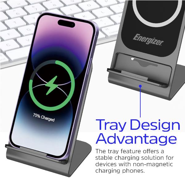 Power Bank Energizer Wireless Magnetic Tray Charger 10000mAh - immagine 3