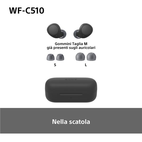 Auricolari Wireless Sony WF-C510 Nero Bluetooth con Microfono - immagine 12