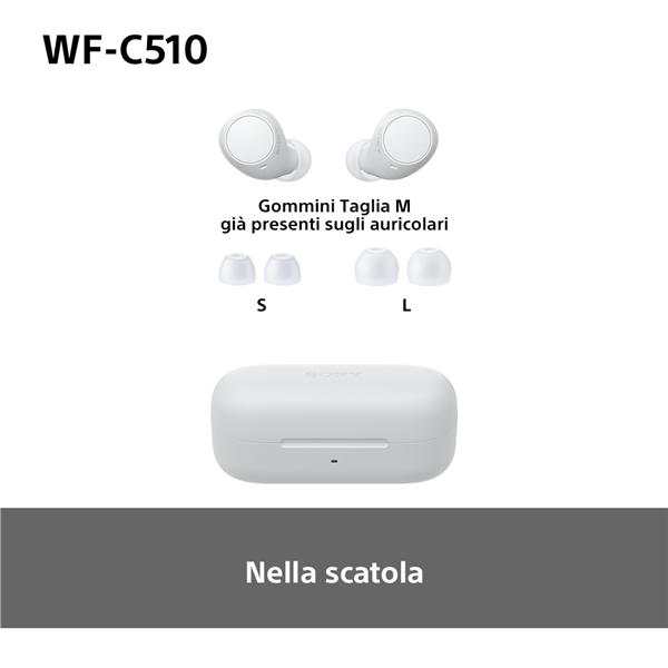 Auricolari Wireless Sony WF-C510 Bianchi con Microfono e Controllo Volume - immagine 7