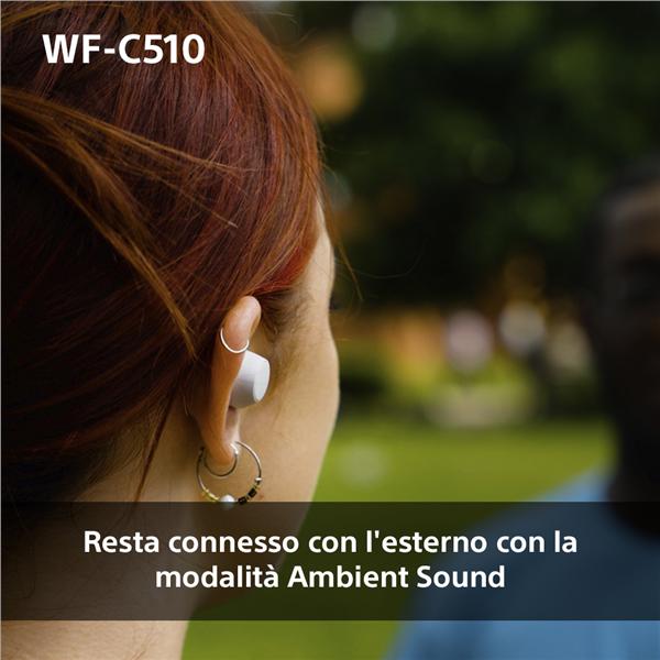 Auricolari Wireless Sony WF-C510 Bianchi con Microfono e Controllo Volume - immagine 14