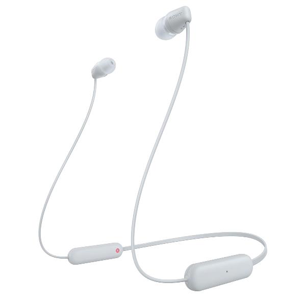 Auricolari Bluetooth Sony WI-C100 Bianchi con Microfono - immagine 2