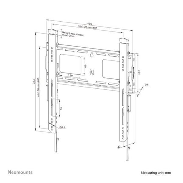 Staffa TV Neomounts WL30-750BL14 per Schermi fino a 75 100kg - SKU: WL30-750BL14 - Immagine 12