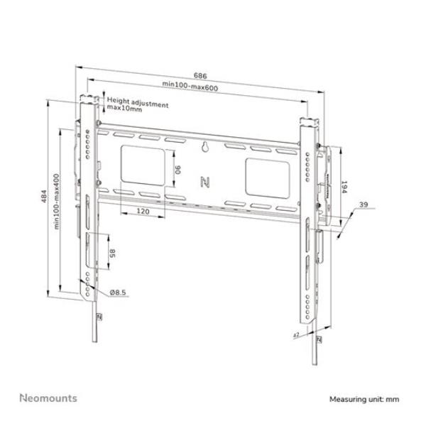 Staffa TV Neomounts WL30-750BL16 per Schermi fino a 86" e 125kg - immagine 14