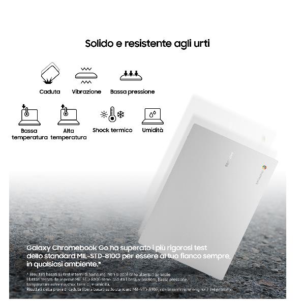 Chromebook Samsung Galaxy Chromebook Go 14" Intel Celeron 4GB 64GB ChromeOS - immagine 4