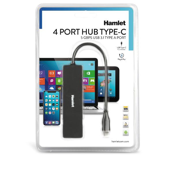 Hub USB Hamlet XHUB4031TC 4 Porte USB 3.1 Type-C - immagine 8