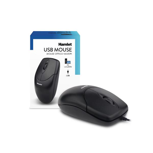 Mouse Ottico Hamlet XMICEU2-CX USB-A/USB-C 1000 DPI - immagine 5