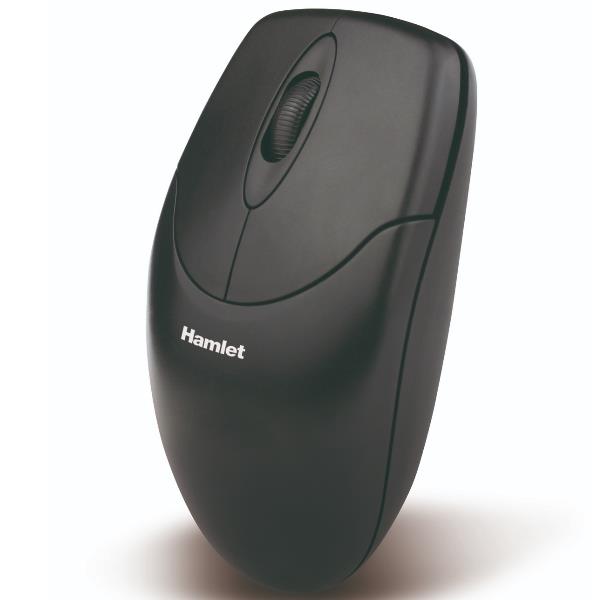 Mouse Ottico Hamlet XMICEU2 USB 3 Tasti 1000dpi Nero - immagine 3