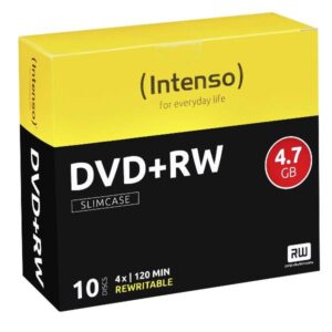 DVD+RW Intenso 4.7GB 10 Pezzi Confezione Slim