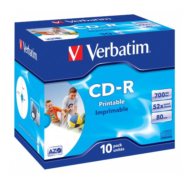 CD-R Verbatim 43325 700MB 10 Pezzi Jewel Case