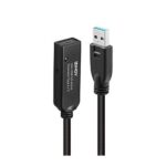 Prolunga USB 3.0 Lindy Attiva Tipo A a C 10 Metri Nero