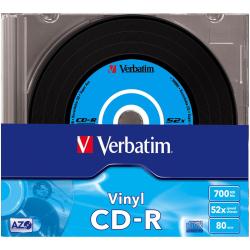 CD-R Verbatim Vinyl 700MB 10 Pezzi Slim Case