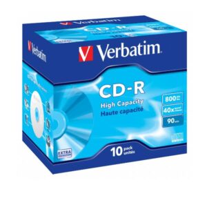 CD-R Verbatim 43428/10 da 800MB Jewel Case 10 Pezzi