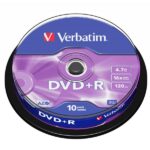 DVD+R Verbatim 4.7GB Confezione da 10