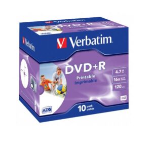 DVD+R Verbatim 4.7GB 10 Pezzi Jewel Case