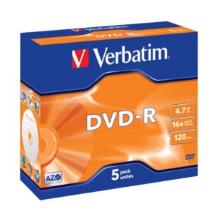 DVD-R Verbatim 43519/5 4.7GB Jewel Case 5 Pezzi