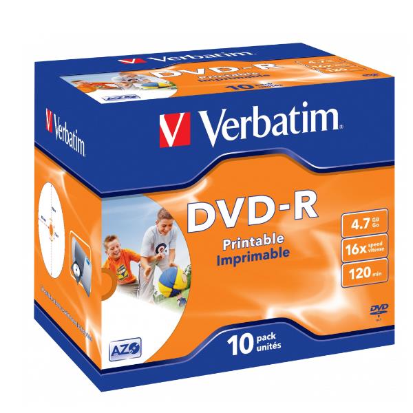 DVD Verbatim 43521/10 4.7GB 10 Pezzi