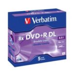 DVD+R Verbatim 5 Pezzi 8.5GB Dual Layer