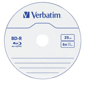 Supporti di Registrazione Blu-ray Verbatim BD-R 25GB 5 Pezzi