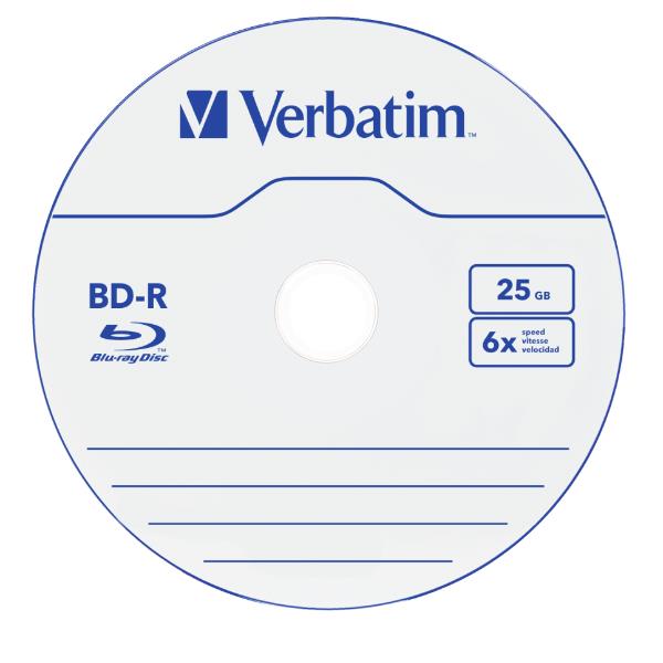 Supporti di Registrazione Blu-ray Verbatim BD-R 25GB 5 Pezzi