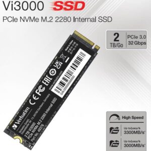 SSD Interno Verbatim Vi3000 M.2 NVMe 2TB PCIe 3.0