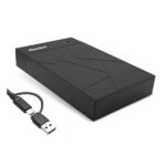 Box HDD 3.5″ SATA Hamlet HXD3U6G-AC USB-C USB-A con Alimentatore