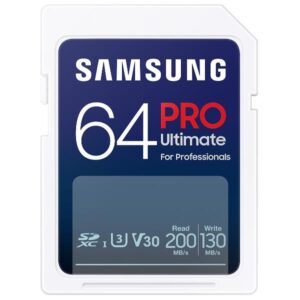 Scheda di Memoria SD Samsung PRO Ultimate 64GB 200MB/s Classe 30