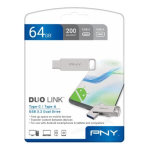 Chiavetta USB PNY Duo Link 64GB USB 3.2 Type-C + Type-A