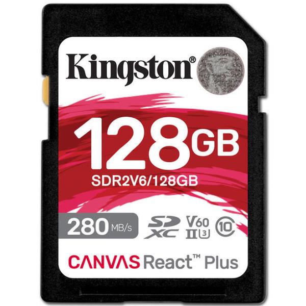 Memory Card SD Kingston Canvas React Plus V60 128GB 280MB/s